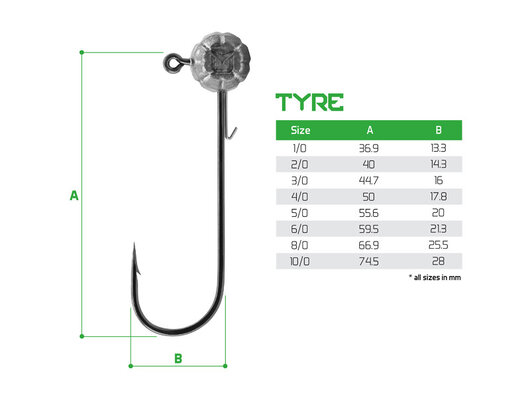 Tête plombée accroche delphin tyre / 5 pcs - 101005031