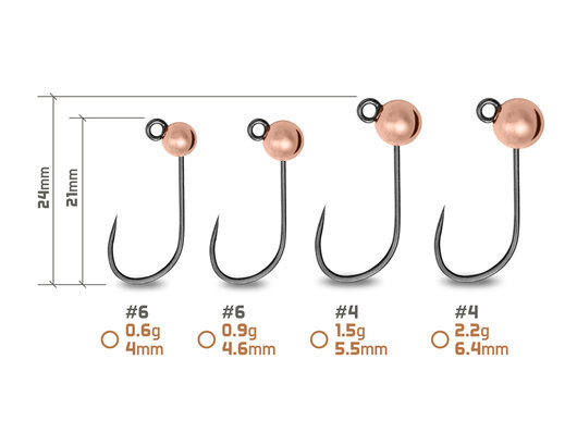 Tête plombée tungstène delphin t-area bl / 5 pcs - cuivrée - 101006082_2