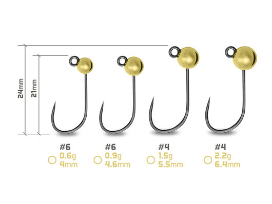 Tête plombée tungstène delphin t-area bl / 5 pcs - dorée - 101006083_2