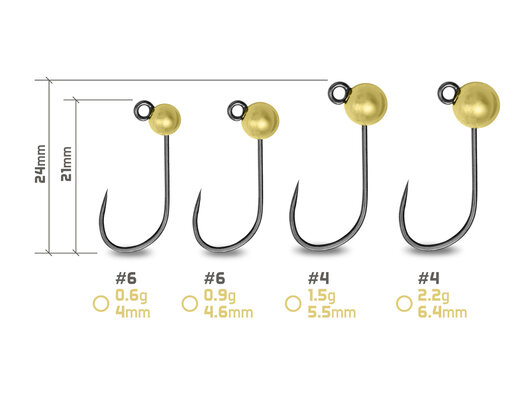 Tête plombée tungstène delphin t-area bl / 5 pcs - dorée - 101006083_2