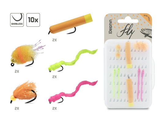 Lot de mouches delphin fly / 10 pcs | bung trout - 101006112