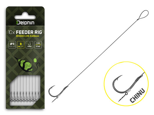 Bas de ligne feeder delphin braided sting / 10pcs - 101005829