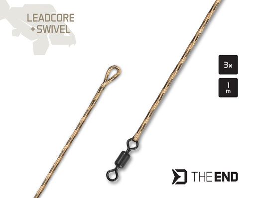 Nadväzec delphin theend leadcore + swivel / 3ks - 101006634_1