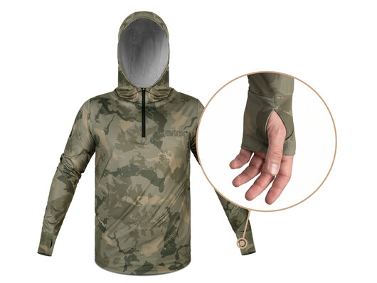 Haut à manches longues et capuche delphin uv armor 50+ banx - 101006357_2