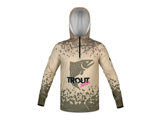 Haut à manches longues et capuche delphin uv armor 50+ trout - 101006363_1