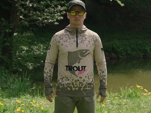 Sweatshirt avec une capuche delphin uv armor 50+ trout - 101006363_9