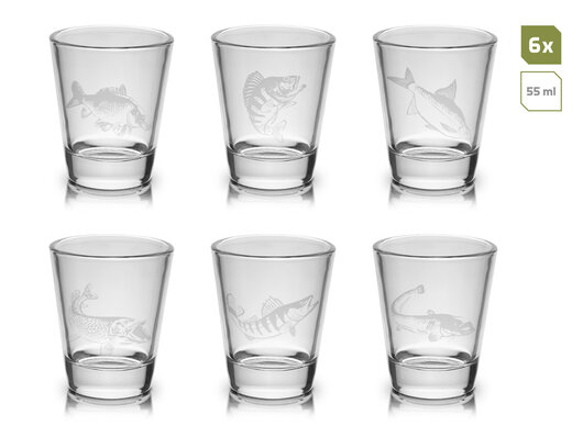 Lot de petits verres delphin shoty 6 en 1 - 101006395