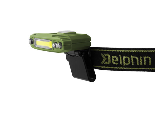 Čelová lampa Delphin RAZOR USB
