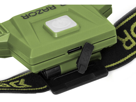 Čelová lampa Delphin RAZOR USB