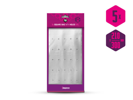 Sáčok hranatý s otvormi Delphin PVA ntastic XXL / 5ks