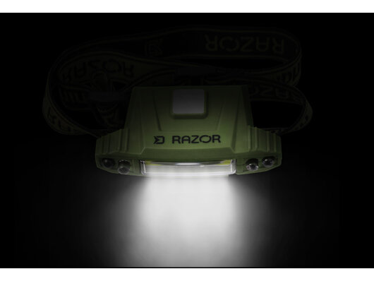 Čelová lampa Delphin RAZOR USB UC