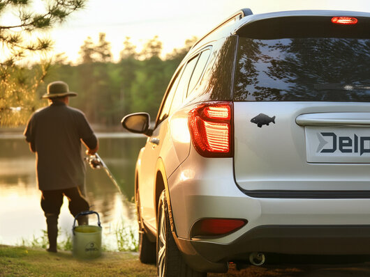 3D nálepka Delphin CARP | Čierna