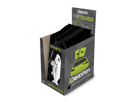 3D nálepka Delphin CARP | Chróm