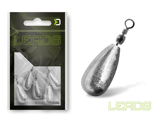 Delphin LEADS Hruška s obratlíkom / 10ks