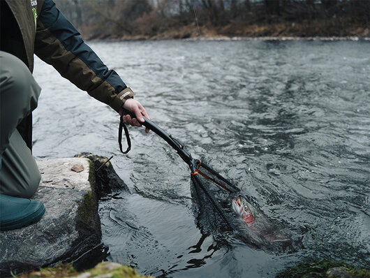 Prívlačový podberák Delphin FoldSPIN