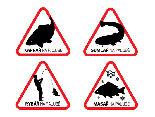 Nálepka CZ - Rybář na palubě