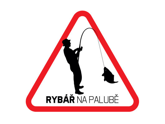Nálepka CZ - Rybář na palubě