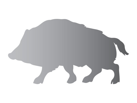 Nálepka diviak silueta SILVER