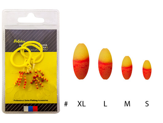 Dvojfarebná silikónová zarážka / 3ks