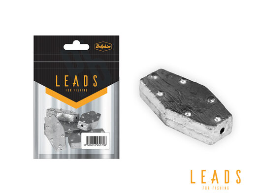 Delphin LEADS Šesťhran s otvorom / 5ks | 10g