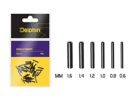 Delphin Single CRIMPS /40ks | 1.0mm