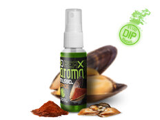 Dip spray para cebos Delphin AromaX/30ml  | Mejillón-Especias/verde fluorescente