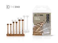 Tope de cebo elástico Delphin THE END / 36 unidades | 18,21,25 mm / Ground+Clear