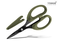 Tijeras Delphin BladeX Long Titan con hoja dentada | 12 cm