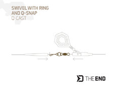 Giratorio con anillo y clip rápido Delphin TheEND Q-Cast / 10pcs  | #4/20kg