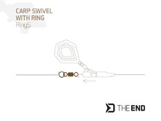 Giratorio con anillo Delphin TheEND RingS / 10pcs  | #4/28 kg