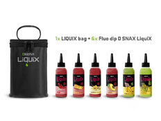 LiquiX SET | Bolsa EVA Delphin LIQUIX + 6x Fluo dip D SNAX LiquiX