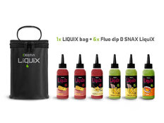 LiquiX SET | Bolsa EVA Delphin LIQUIX + 6x Fluo dip D SNAX LiquiX