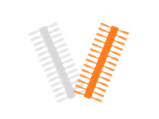 Tope infinito Delphin Q-STOP / transparente+naranja  | 7mm