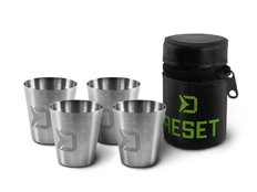 Set de vasos de acero inoxidable Delphin RESET 4 en 1  | 4x30ml