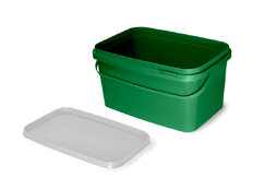 Cubo cuadrado con tapa Delphin CLASSA / verde 