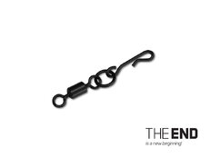 Giratorio con anillo y clip rápido Delphin THE END Q-Cast / 10pcs  | #4/20kg