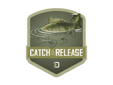 Pegatina Delphin CATCH and RELEASE  | 9x8cm