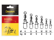 Giratorio rodante con micro broche /10pcs 