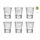 Set de vasos de vidrio Delphin SHOTY 6 en 1