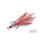 Delphin B!RD Hook TRIPLE / 3pcs  | plumas rojas #4