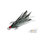Delphin B!RD Hook TRIPLE / 3 piezas  | pluma negra #4