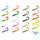 Mezcla superior de señuelos Delphin TwistaX Eeltail UVs / 5pcs  | 15cm/Perchy + Candy + Booty + Redface + Firedot