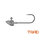 Cabeza de jig con collar Delphin TRIAD / 5pcs  | 5g-1/0