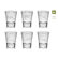 Set de vasos de vidrio Delphin SHOTY 6 en 1