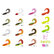 Señuelo artificial Delphin TWISTA UVs / 5pcs