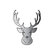 Pegatina cabeza de ciervo SILVER