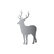 Pegatina de silueta de ciervo SILVER